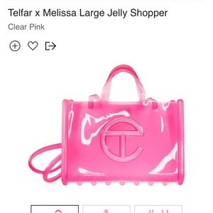 AUTHENTIC Telfar x Melissa Large Jelly Shopper
Clear Pink